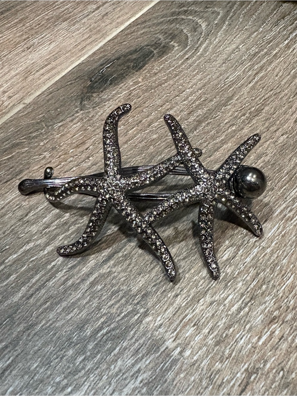 Crystal Starfish Hair Clip